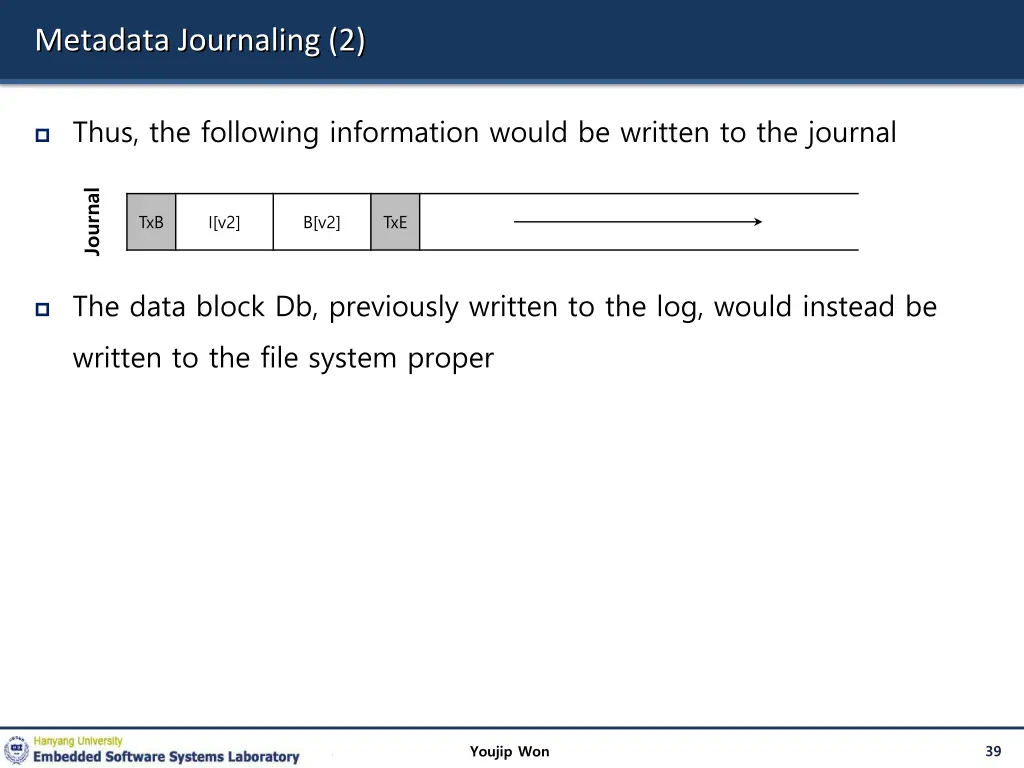 metadata journaling 2
