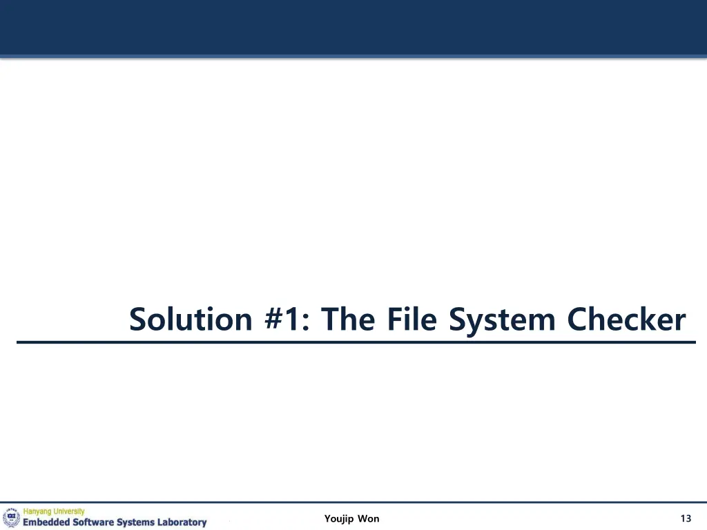 solution 1 the file system checker
