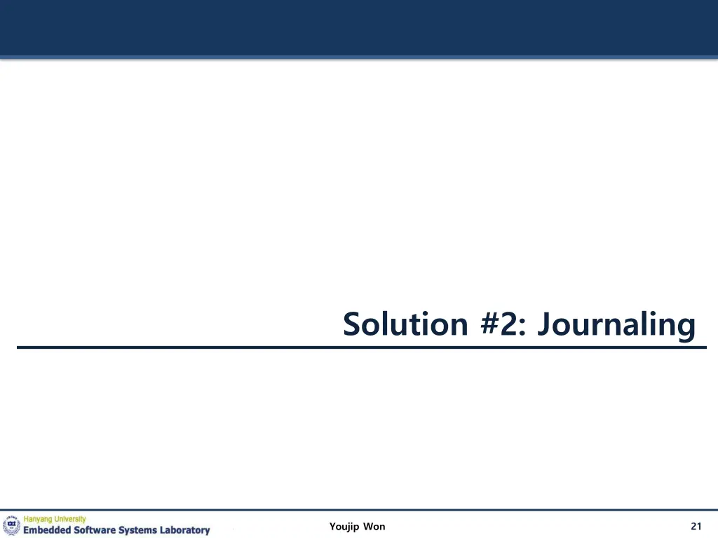 solution 2 journaling