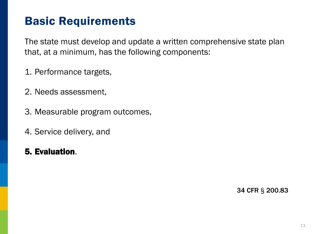 basic requirements 1