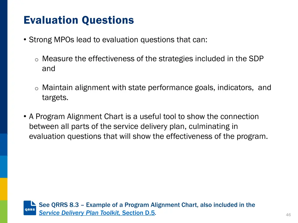 evaluation questions