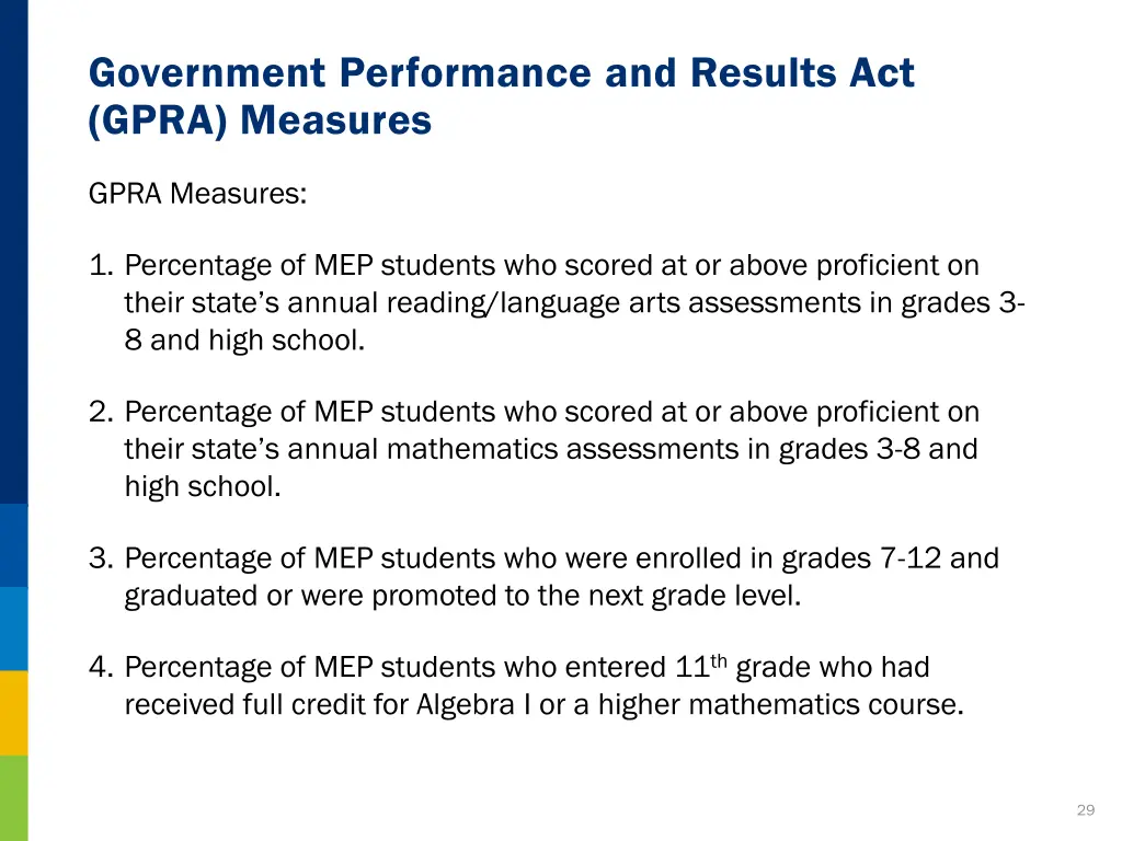 government performance and results act gpra 1
