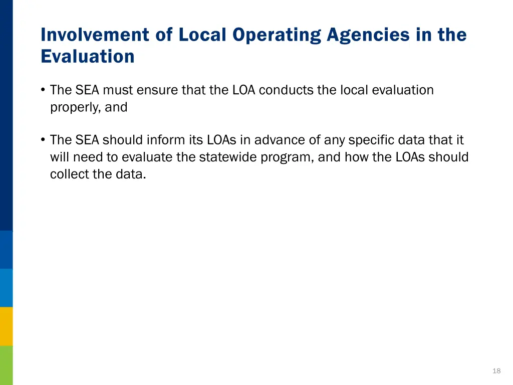 involvement of local operating agencies 1