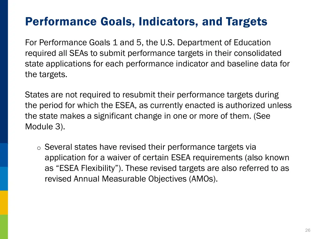 performance goals indicators and targets 2