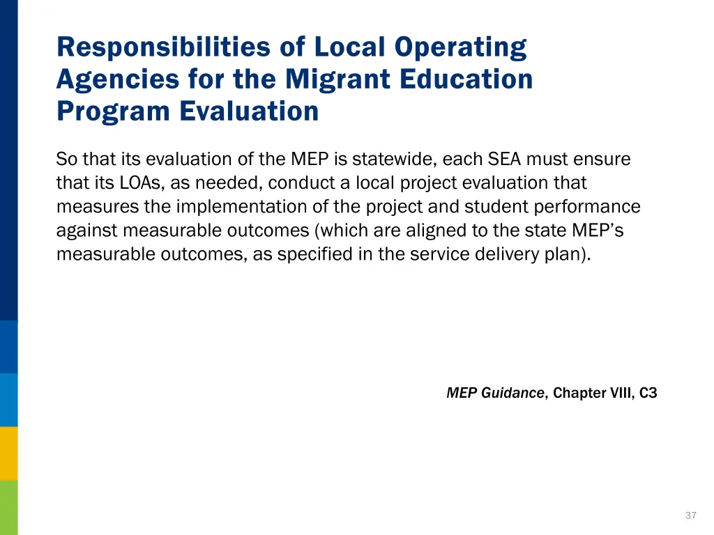 responsibilities of local operating agencies