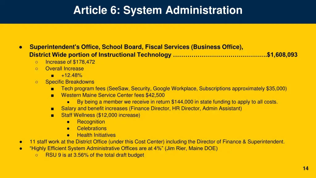 article 6 system administration
