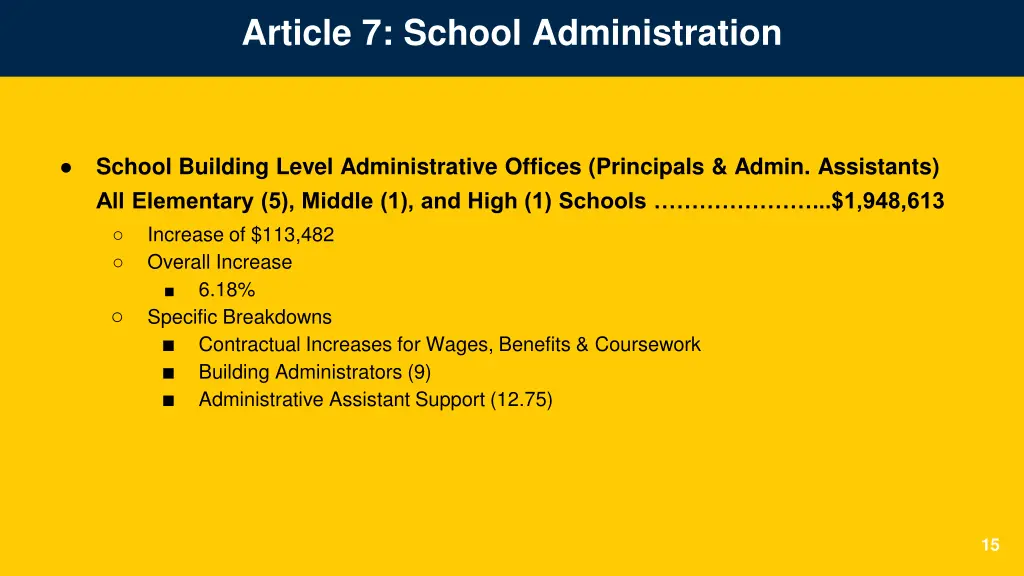 article 7 school administration