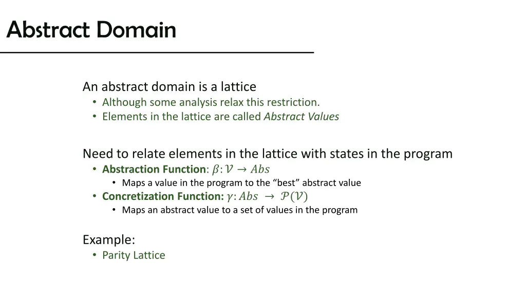 abstract domain