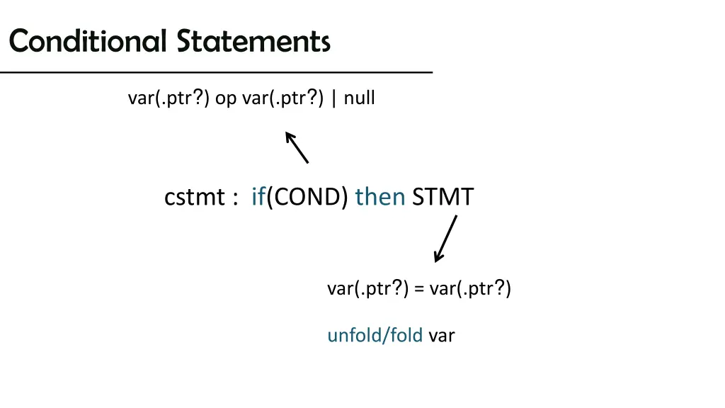conditional statements