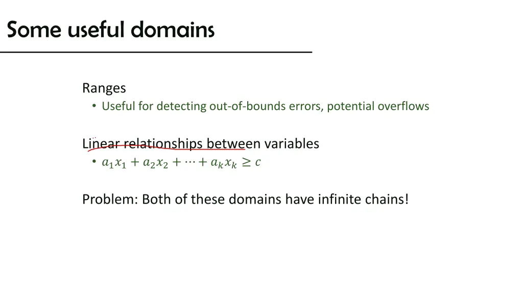 some useful domains