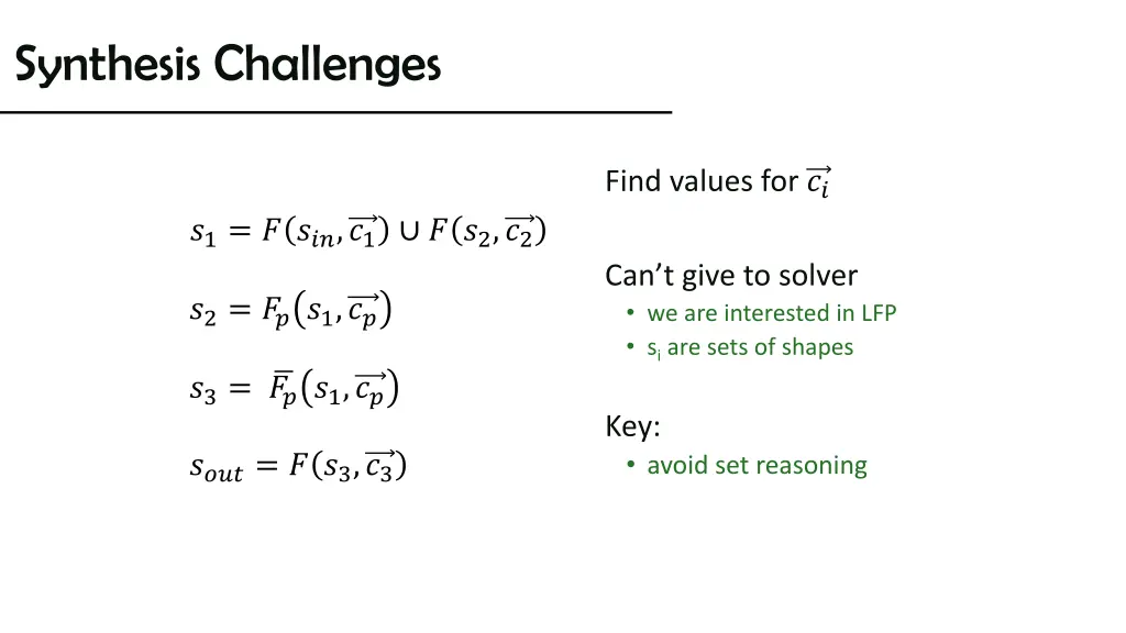 synthesis challenges