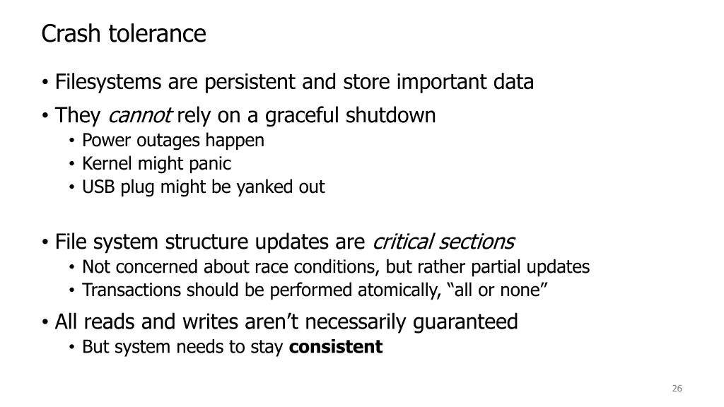 crash tolerance