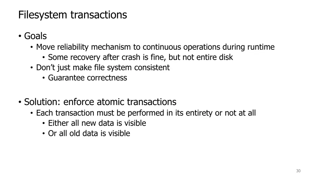 filesystem transactions