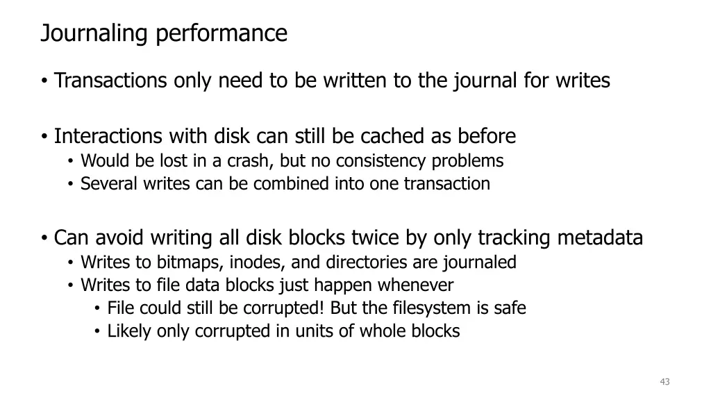 journaling performance