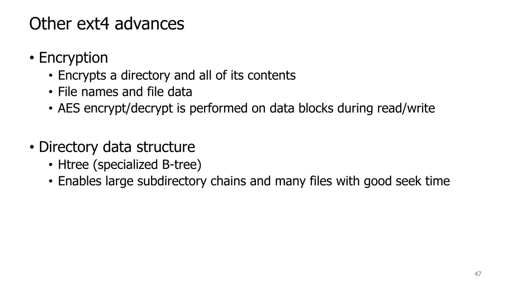 other ext4 advances
