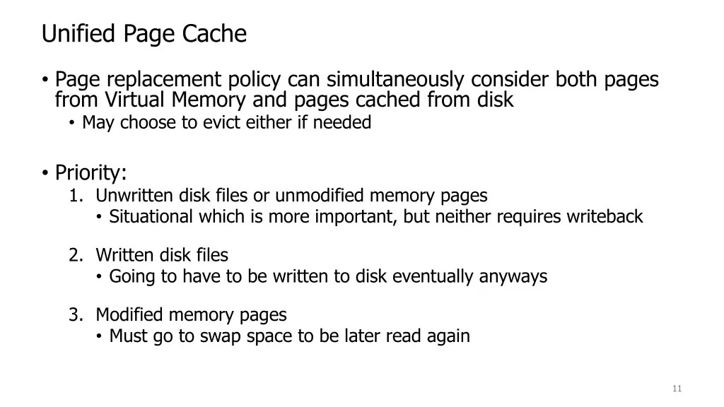 unified page cache