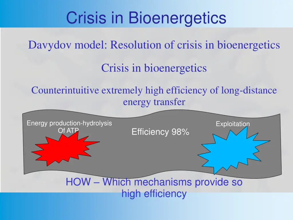 crisis in bioenergetics