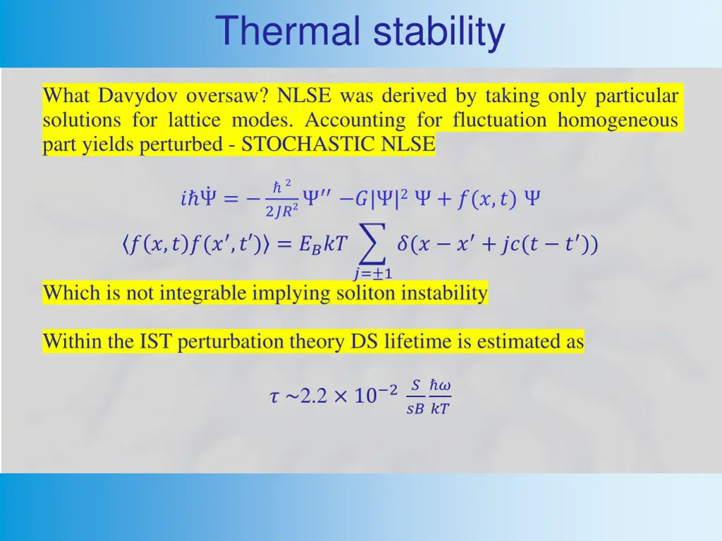 thermal stability