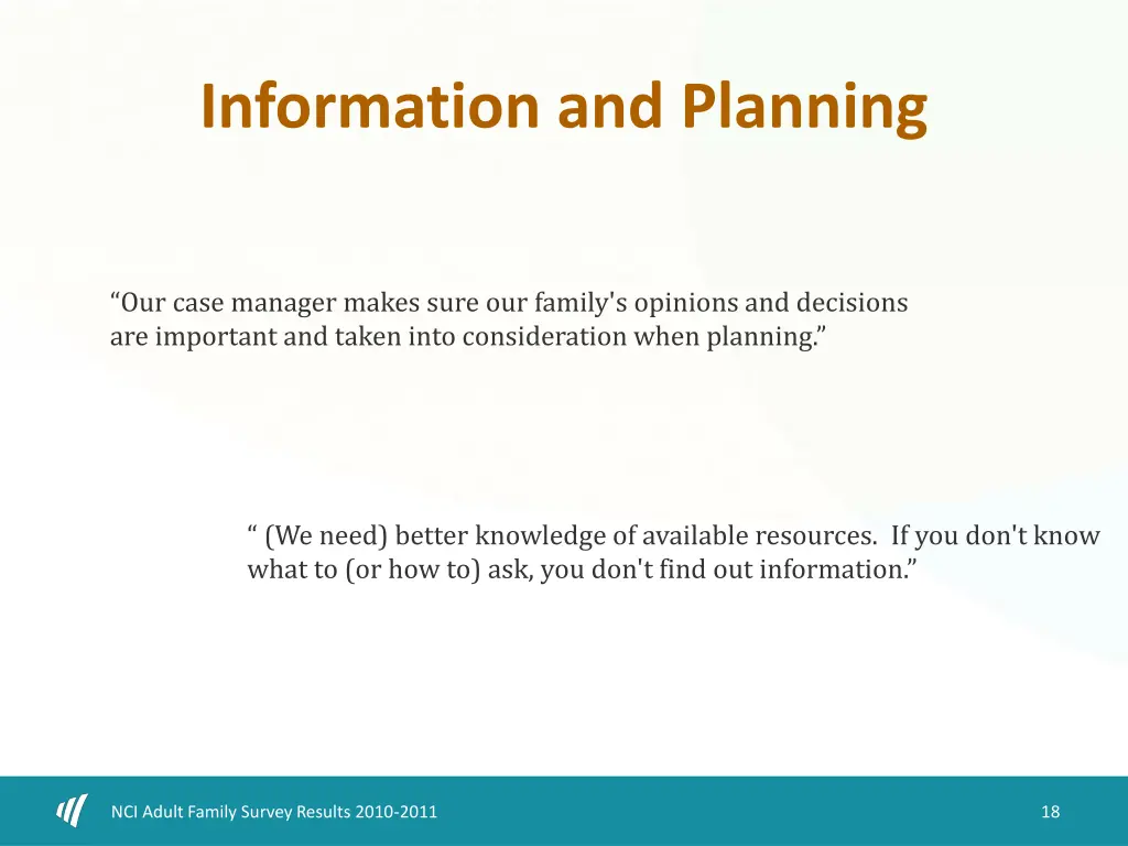 information and planning 3
