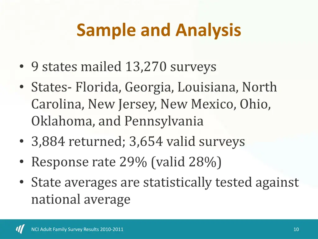 sample and analysis