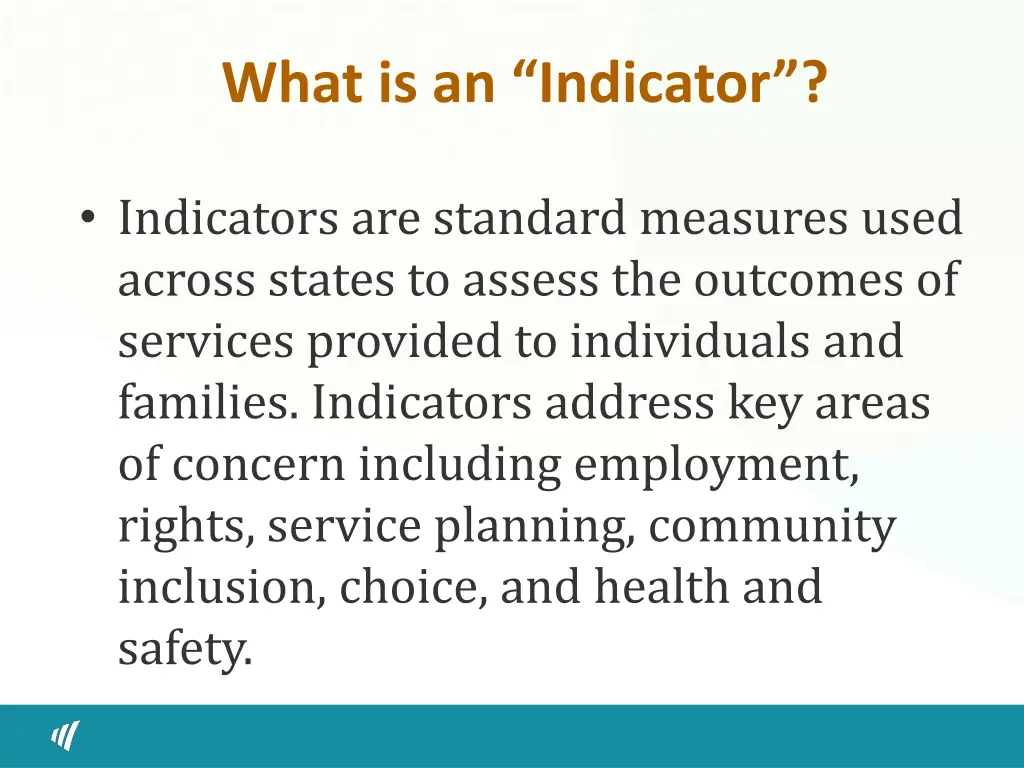 what is an indicator