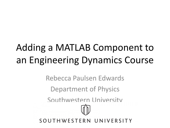 adding a matlab component to an engineering