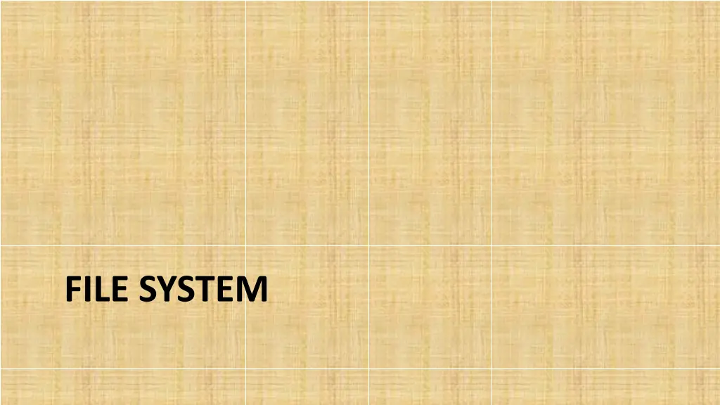 file system