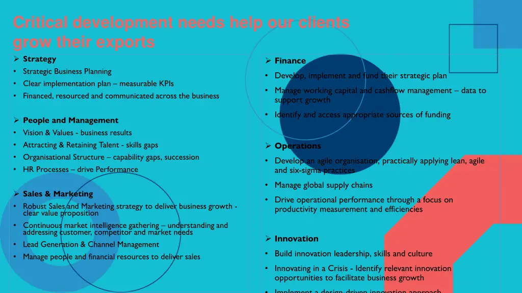 critical development needs help our clients grow