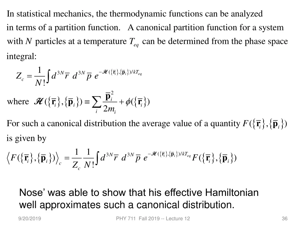 in statistical mechanics the thermodynamic