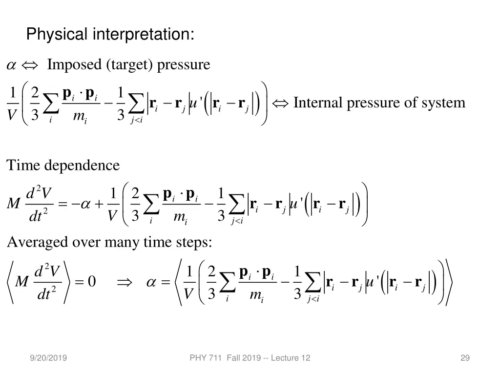 physical interpretation