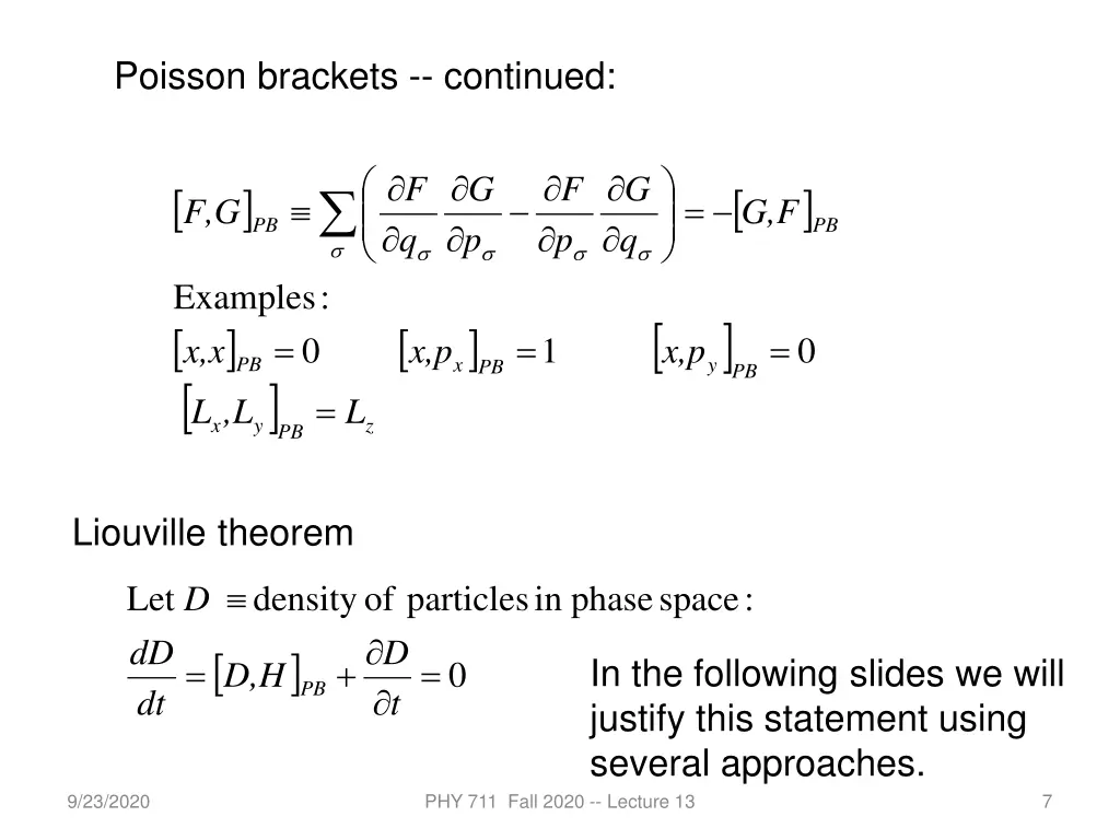 poisson brackets continued
