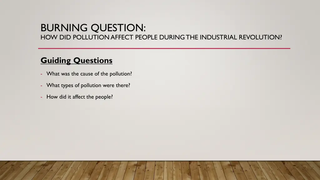 burning question how did pollution affect people