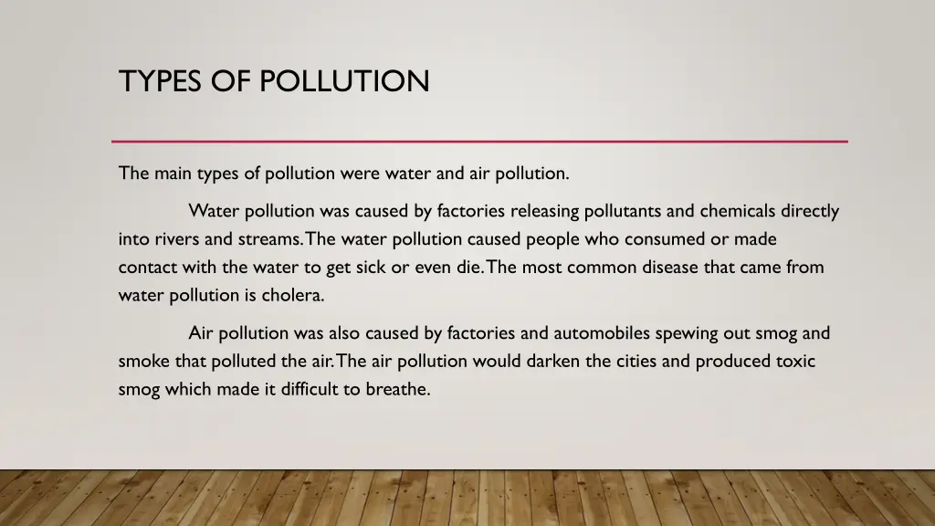 types of pollution