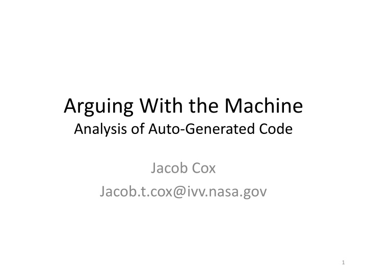 arguing with the machine analysis of auto