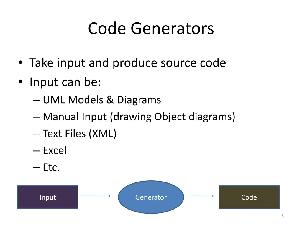 code generators