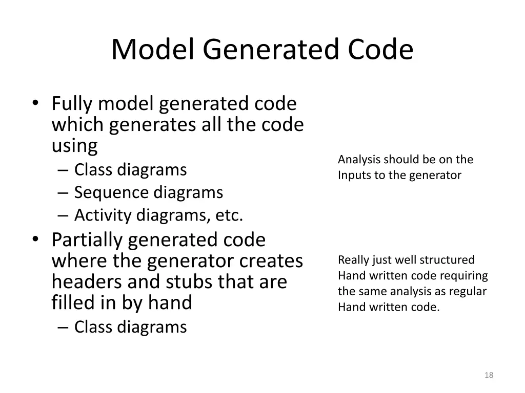 model generated code