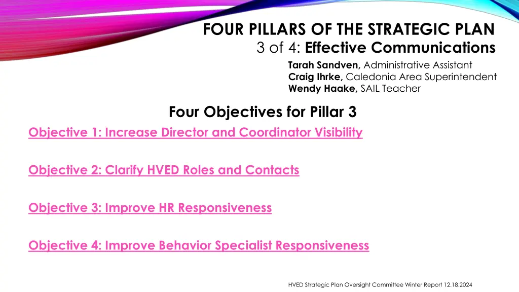 four pillars of the strategic plan 2