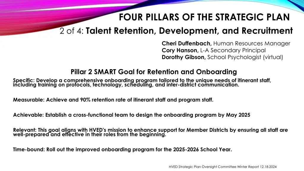 four pillars of the strategic plan 2 of 4 talent 1