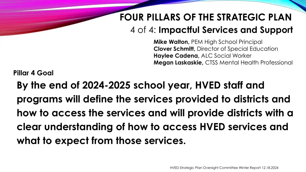 four pillars of the strategic plan 3