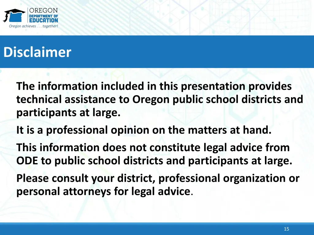 disclaimer