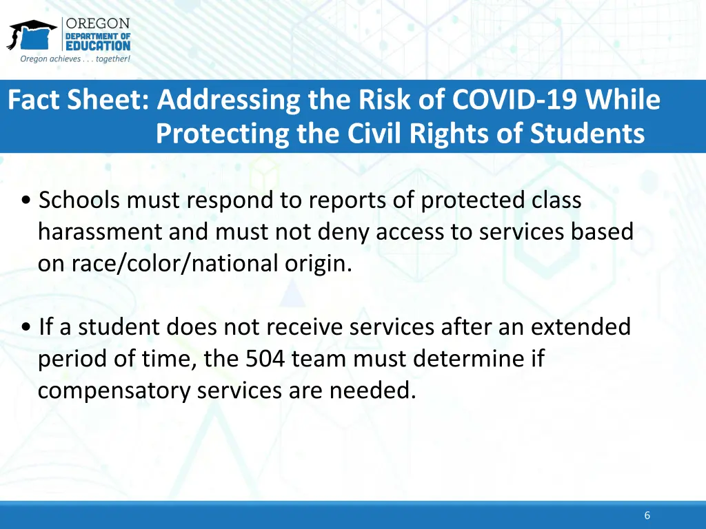 fact sheet addressing the risk of covid 19 while