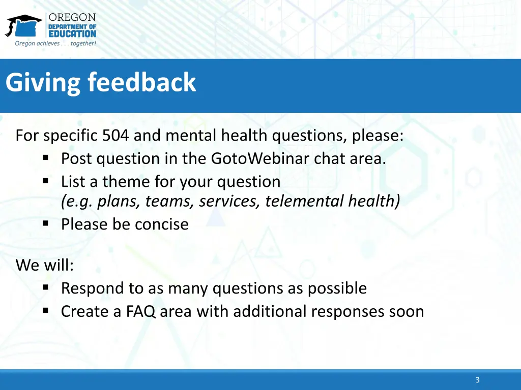 giving feedback