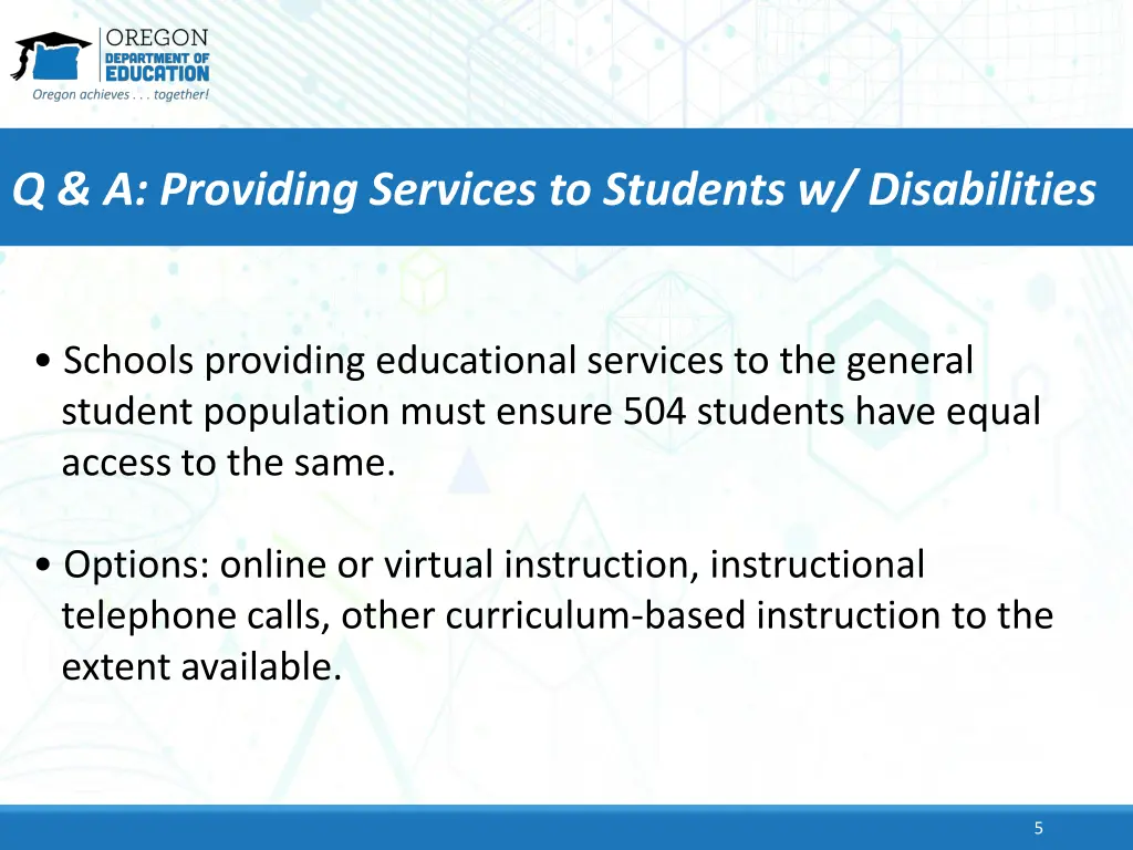 q a providing services to students w disabilities