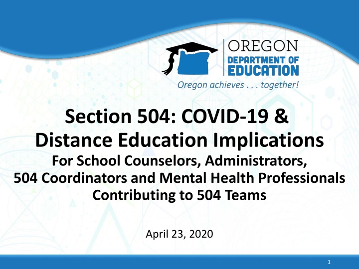 section 504 covid 19 distance education