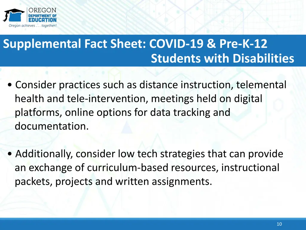 supplemental fact sheet covid 19 pre k 12