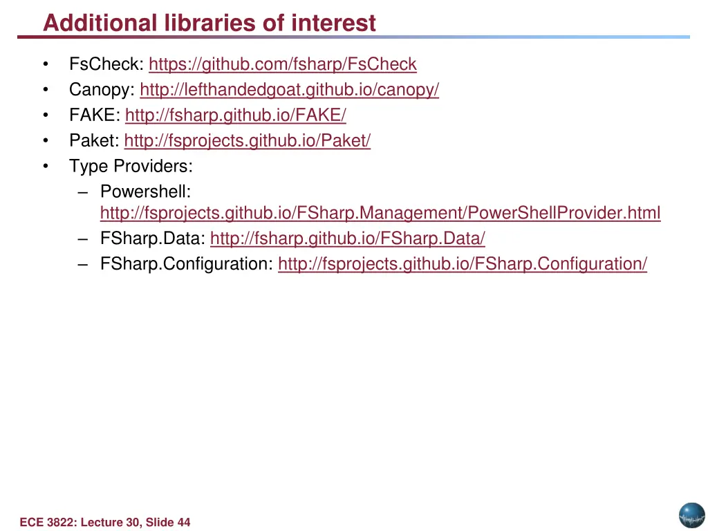 additional libraries of interest
