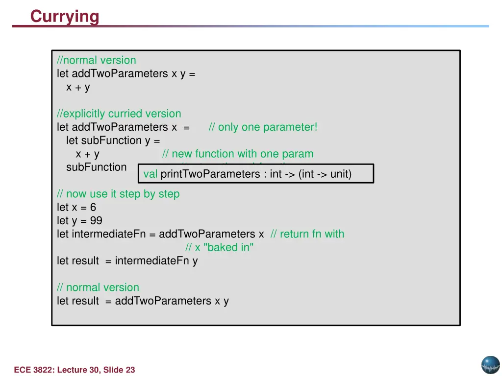 currying