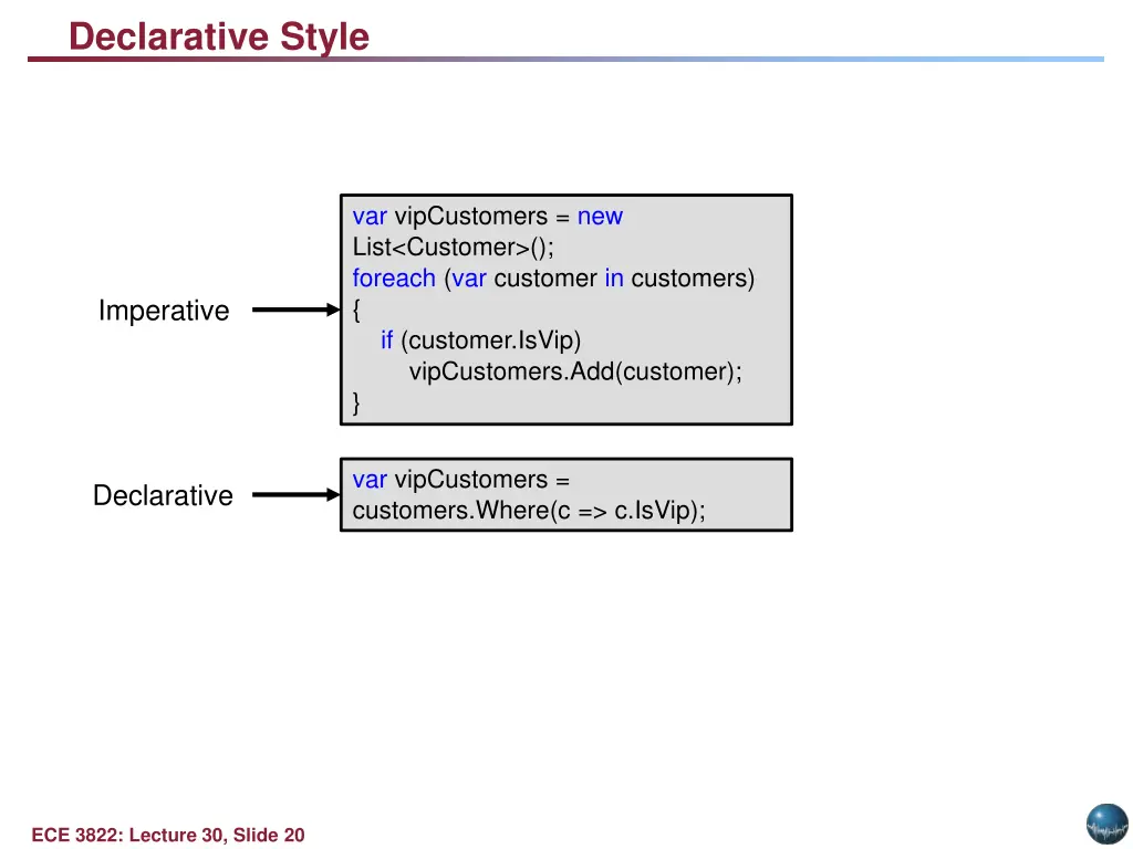 declarative style