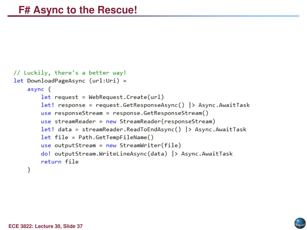 f async to the rescue