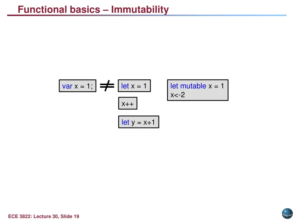 functional basics immutability